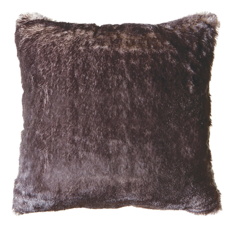 Grey Fox Faux Fur Pillow