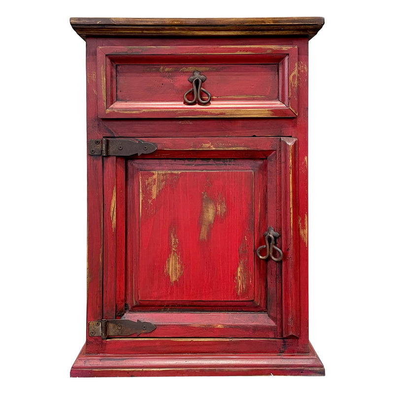 Traditional Small Nightstand Oldie Red
