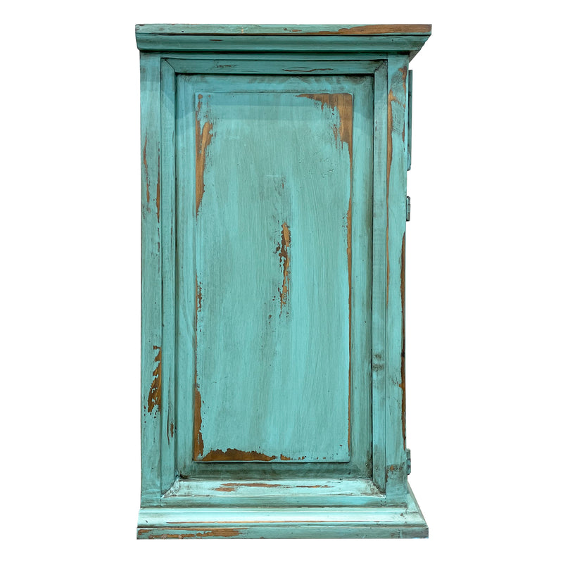 Traditional Small Nightstand Turquoise