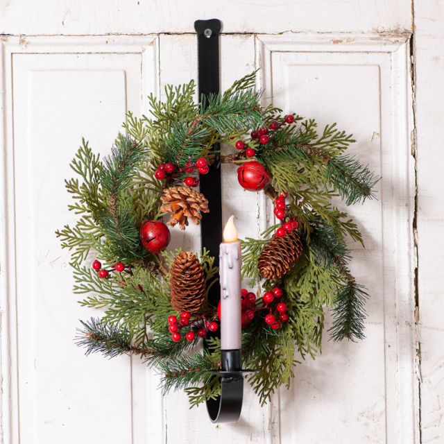 Wall Mount Wreath and Candle Holder