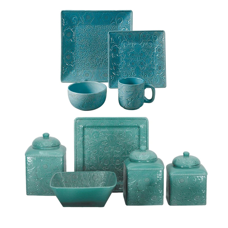 SAVANNAH 21PC DINNERWARE AND CANISTER SET