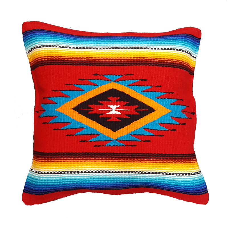 Southwest Wool Pillow Red