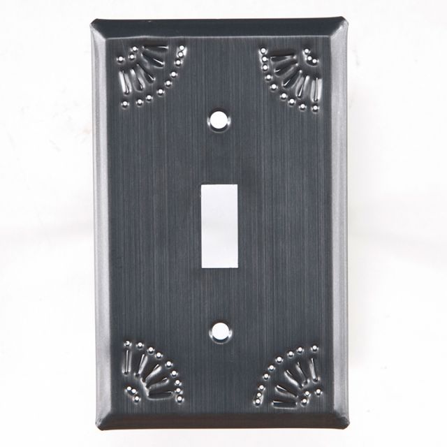Single Switch Cover with Chisel in Country Tin