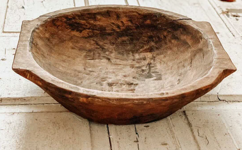 Wood Bowl with Handles
