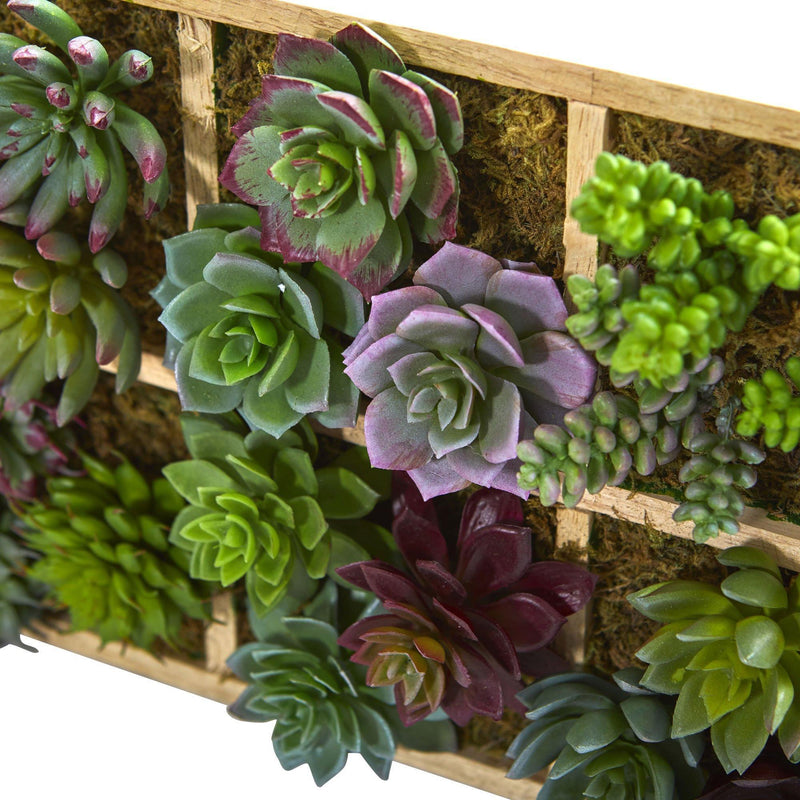 12” Mixed Succulent Garden in Tray Artificial Plant by Nearly Natural