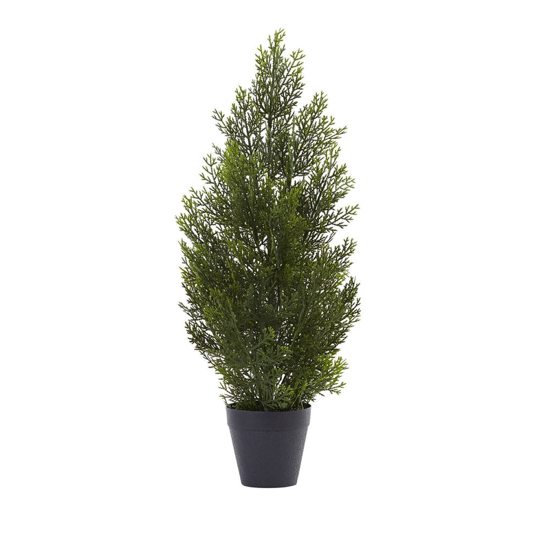 2’ Mini Cedar Pine Tree (Indoor/Outdoor) by Nearly Natural