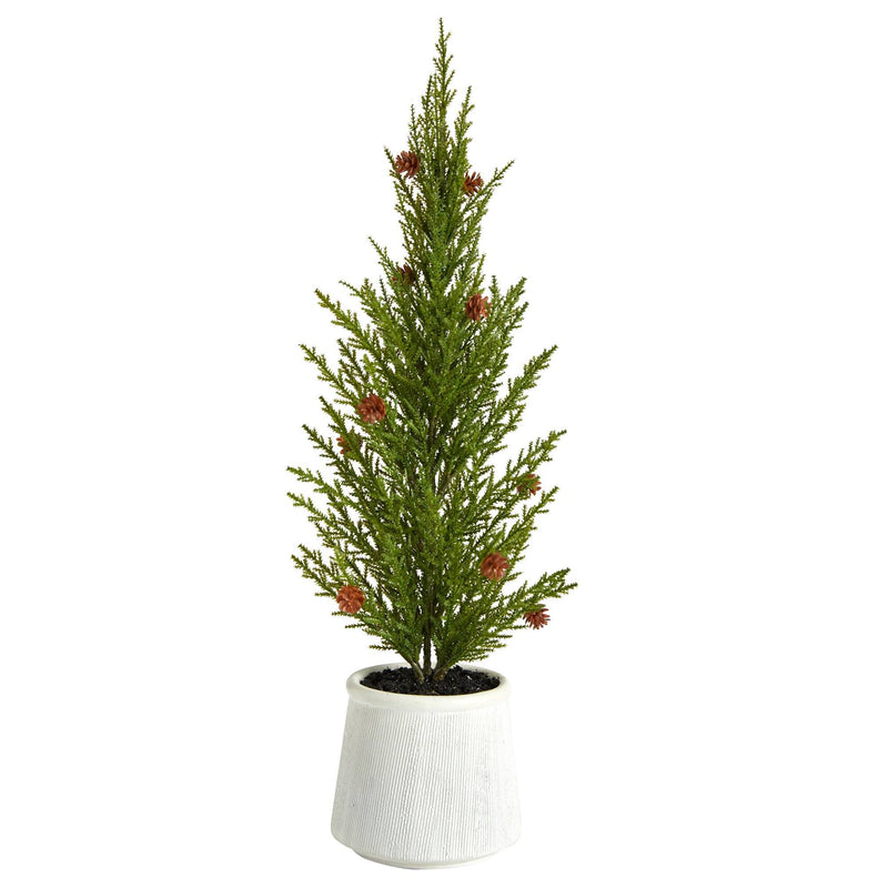 20'' Cedar Pine “Natural Look” Artificial Christmas Tree by Nearly Natural
