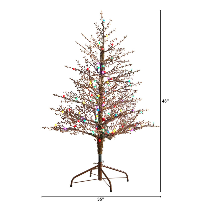 4’ Frosted Berry Twig Artificial Christmas Tree by Nearly Natural