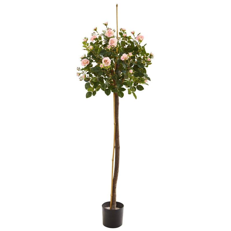 4’ Rose Topiary Artificial Tree by Nearly Natural