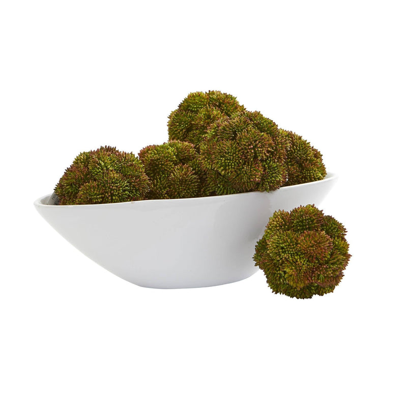4” Sedum Artificial Succulent Artificial Spheres (Set of 6) by Nearly Natural