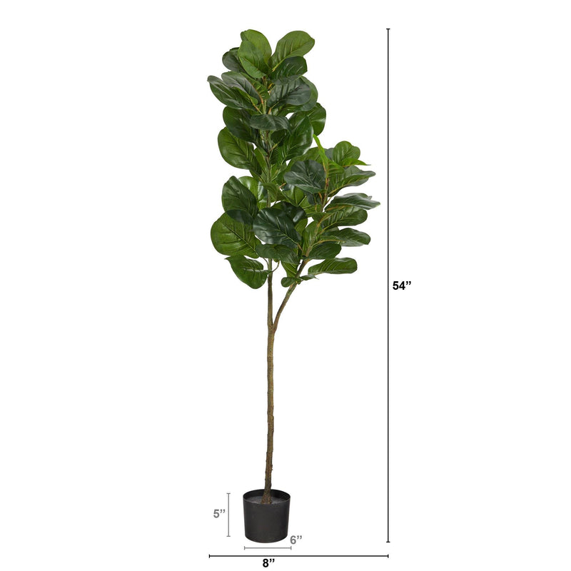 4.5’ Fiddle Leaf Fig Artificial Tree by Nearly Natural