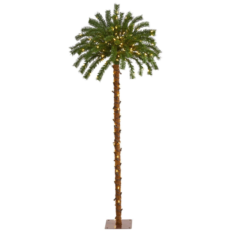 5’ Christmas Palm Artificial Tree with 150 Warm White LED Lights by Nearly Natural