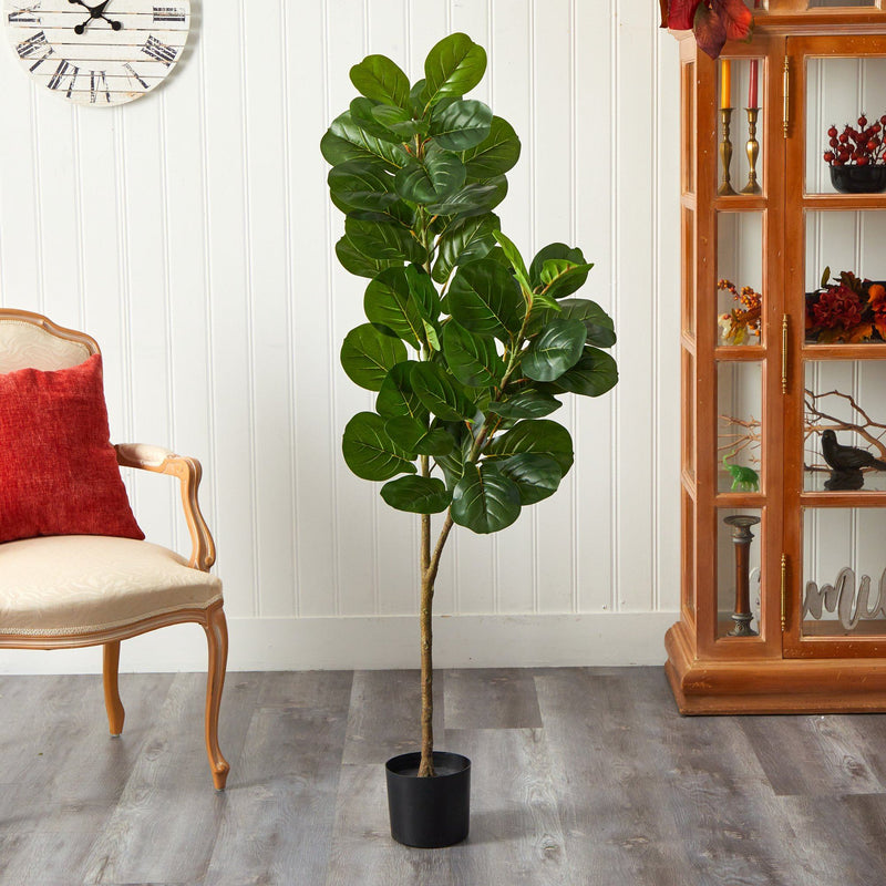 5.5’ Fiddle Leaf Fig Artificial Tree by Nearly Natural