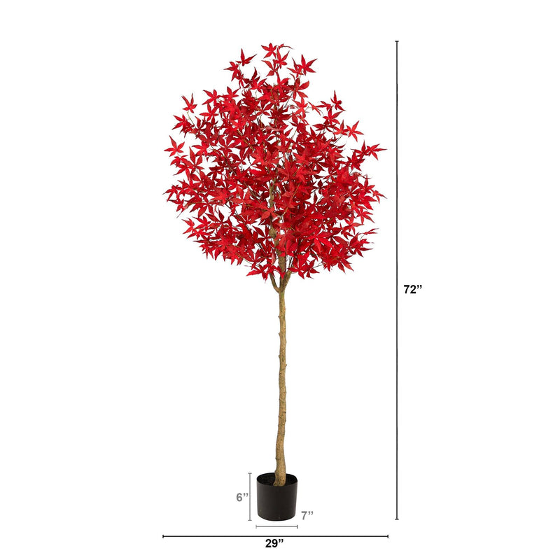 6’ Autumn Maple Artificial Fall Tree by Nearly Natural