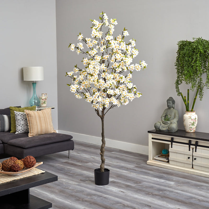 6.5’ Apple Flower Artificial Tree by Nearly Natural