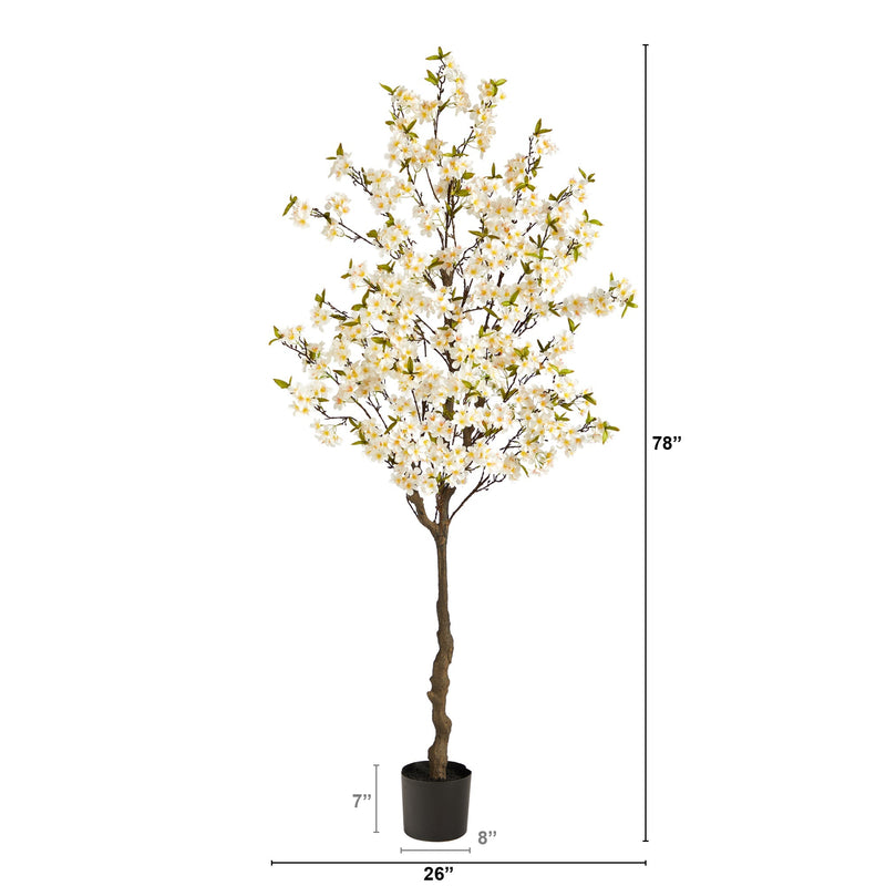 6.5’ Apple Flower Artificial Tree by Nearly Natural