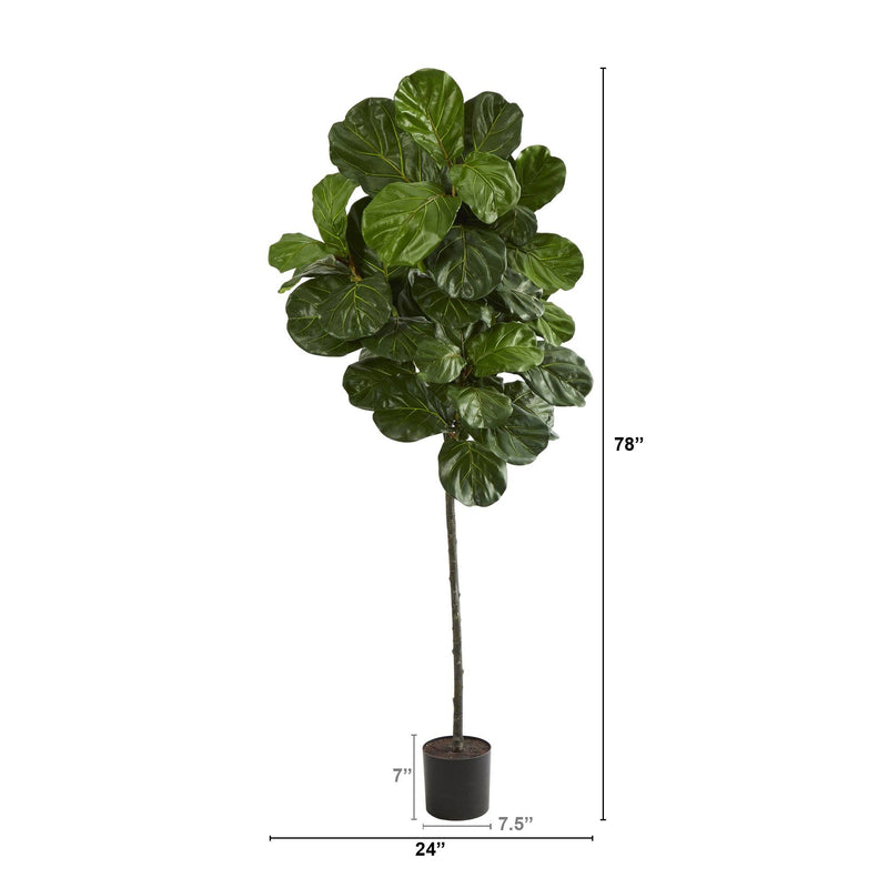 6.5’ Fiddle Leaf Artificial Tree by Nearly Natural