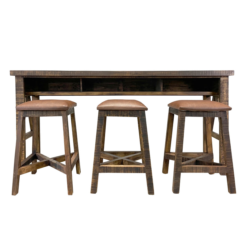 Oasis Theater Console Table with 3 Oasis Console Bar stools Set