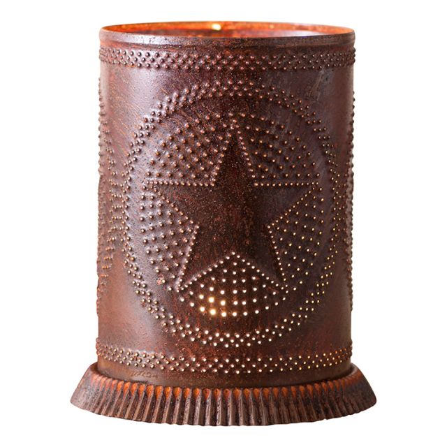 Candle Warmer with Regular Star in Rustic Tin