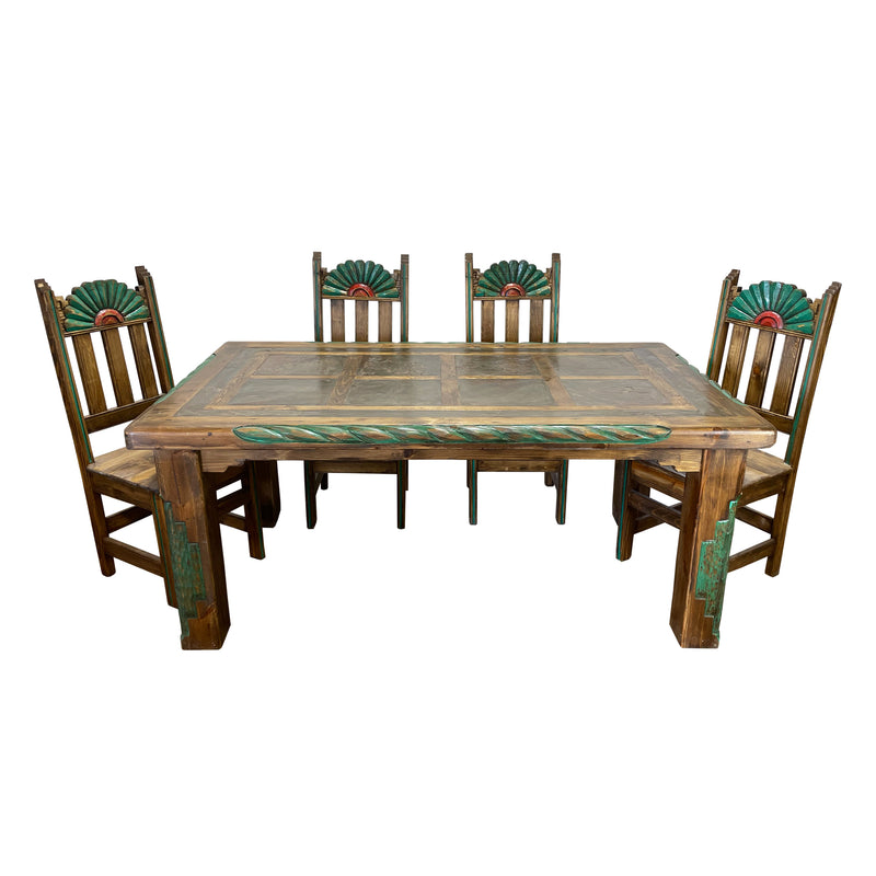 Southwest 6' Dining Table and 6 Southwest Chairs