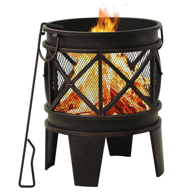 Rustic Fire Pit with Poker