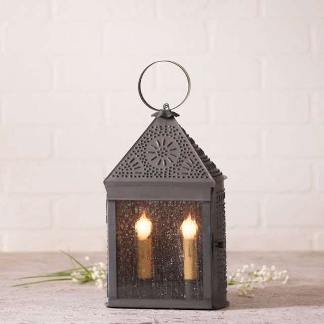 Harbor Lantern with Chisel in Kettle Black