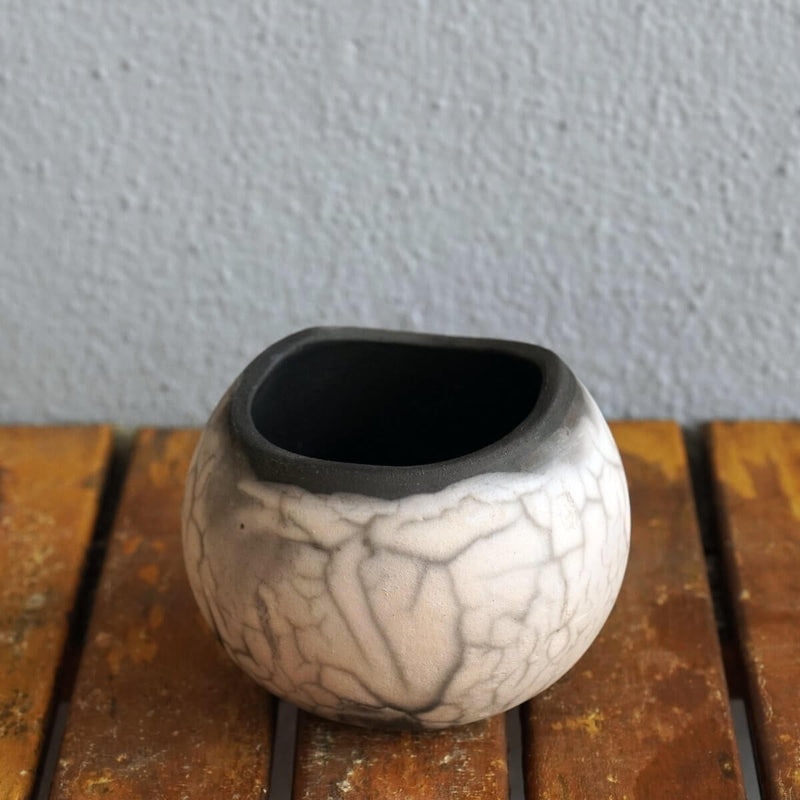 Hikari Ceramic Raku Vase - RAAQUU Basics handmade pottery home decor by RAAQUU