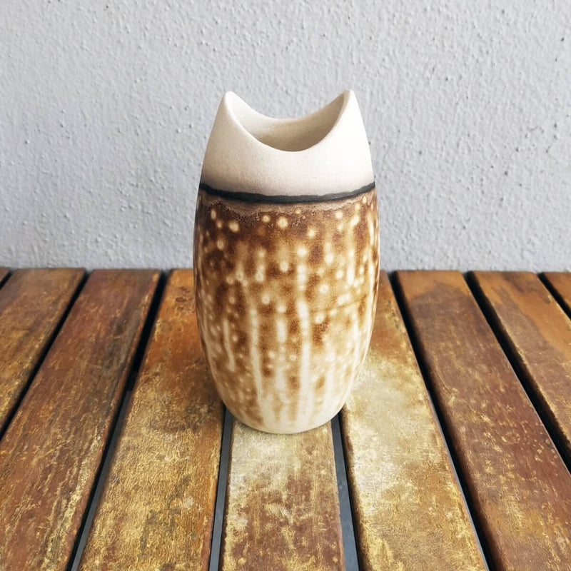 Koi Ceramic Raku Vase - RAAQUU Basics handmade pottery home decor by RAAQUU