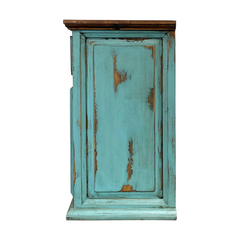 Traditional Small Nightstand Oldie Turquoise