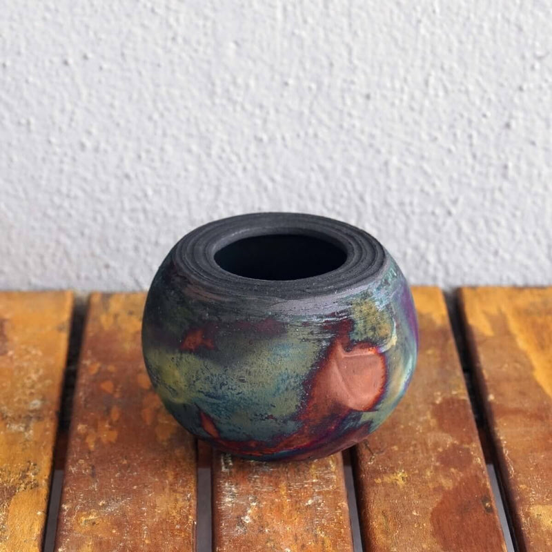 Nikko Ceramic Raku Vase - RAAQUU Basics handmade pottery home decor by RAAQUU