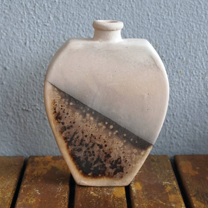 Nozomu Ceramic Raku Vase - RAAQUU Basics handmade pottery home decor by RAAQUU